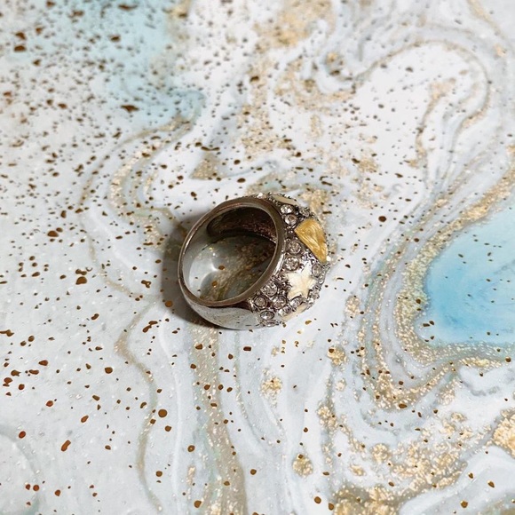 90s Moon Stars and Flower Ring - Picture 3 of 4